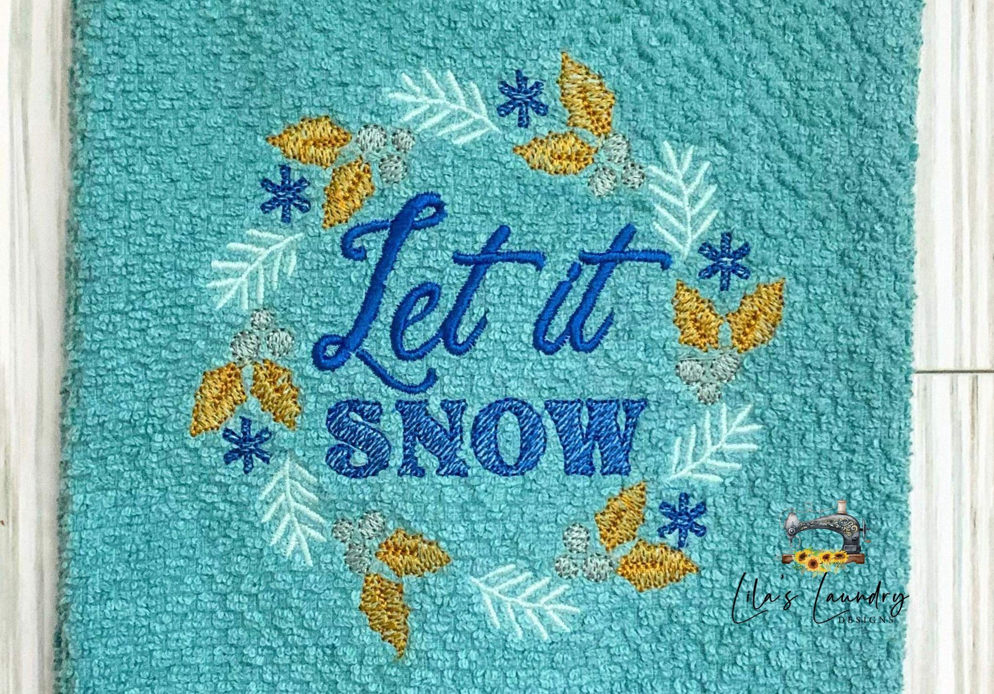 Let It Snow 4 Sizes Digital Embroidery Design Lilas Laundry Designs