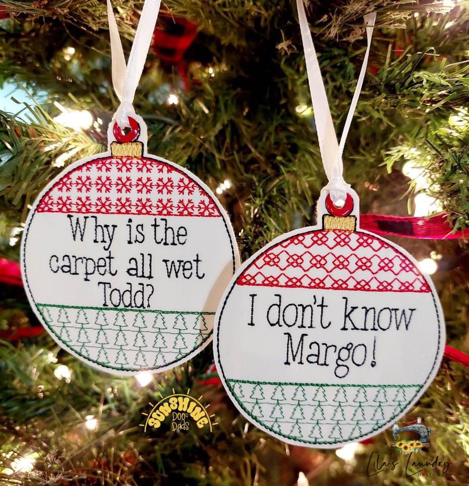 Margo Todd Ornaments - Digital File - Embroidery Design