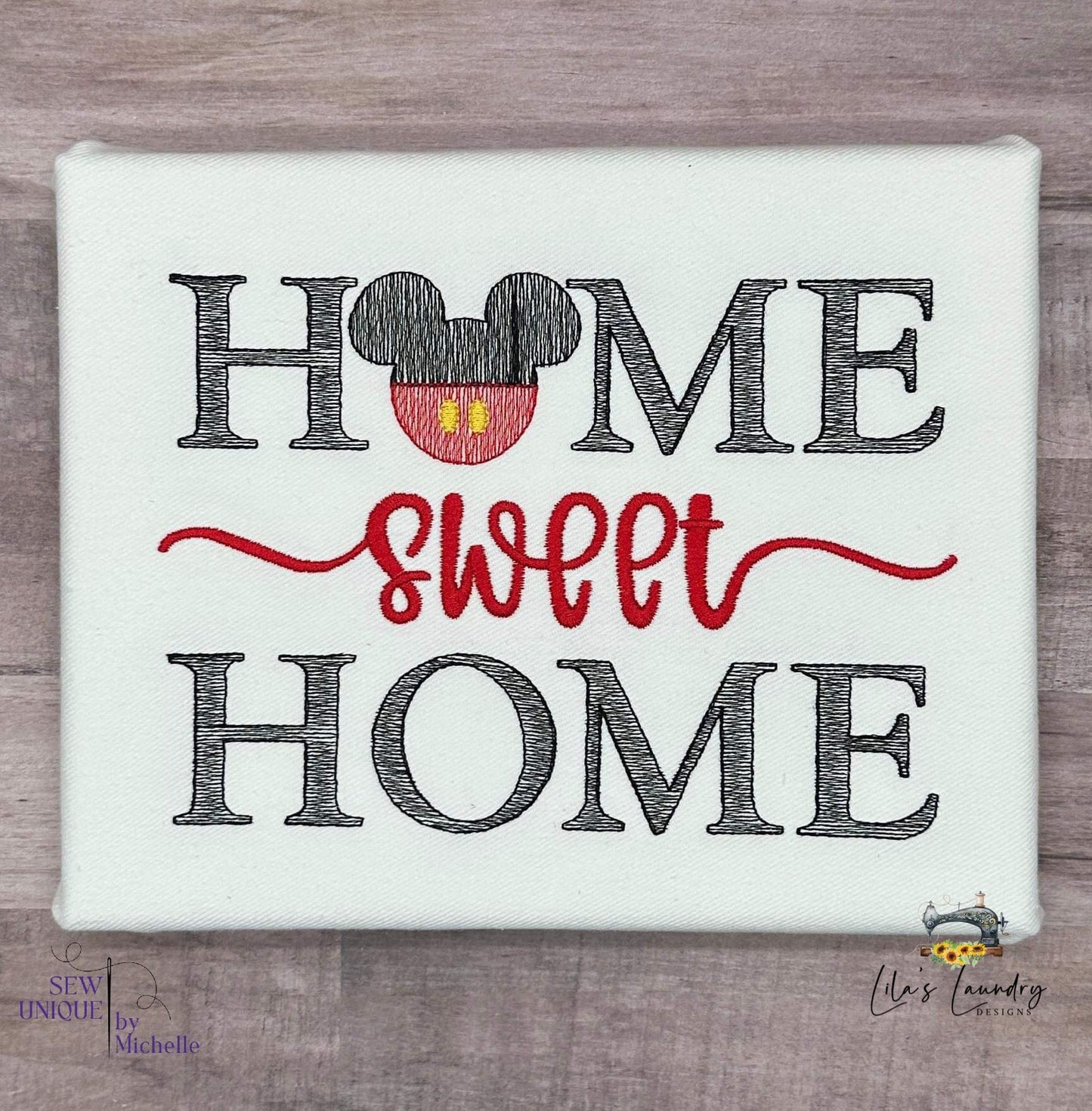 Home Sweet Home Mouse Duo - 4 sizes- Digital Embroidery Design