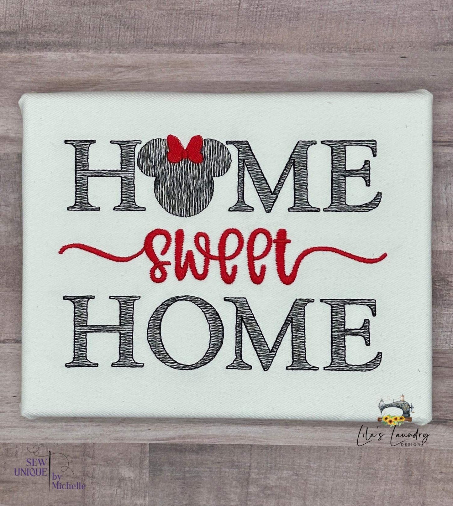 Home Sweet Home Mouse Duo - 4 sizes- Digital Embroidery Design