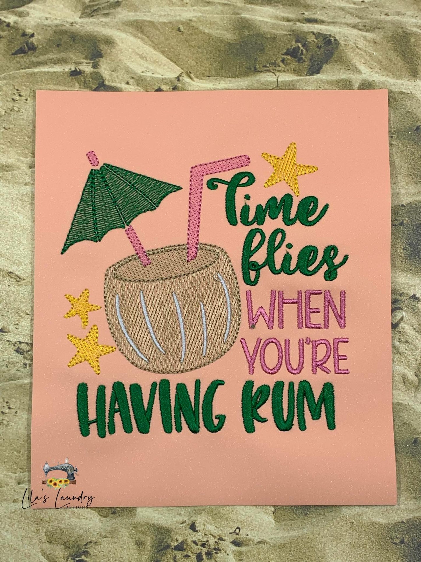 Having Rum - 3 Sizes - Digital Embroidery Design