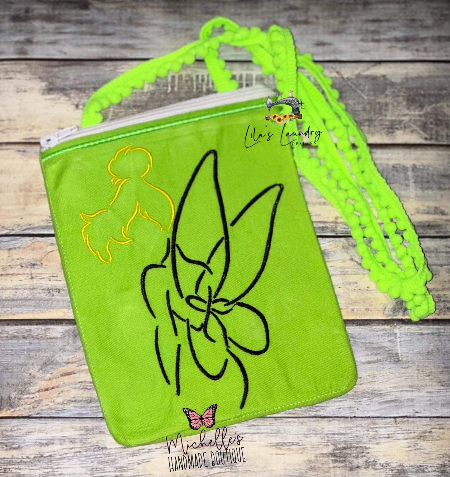 Tink Zipper Bag - 2 sizes - Digital Embroidery Design