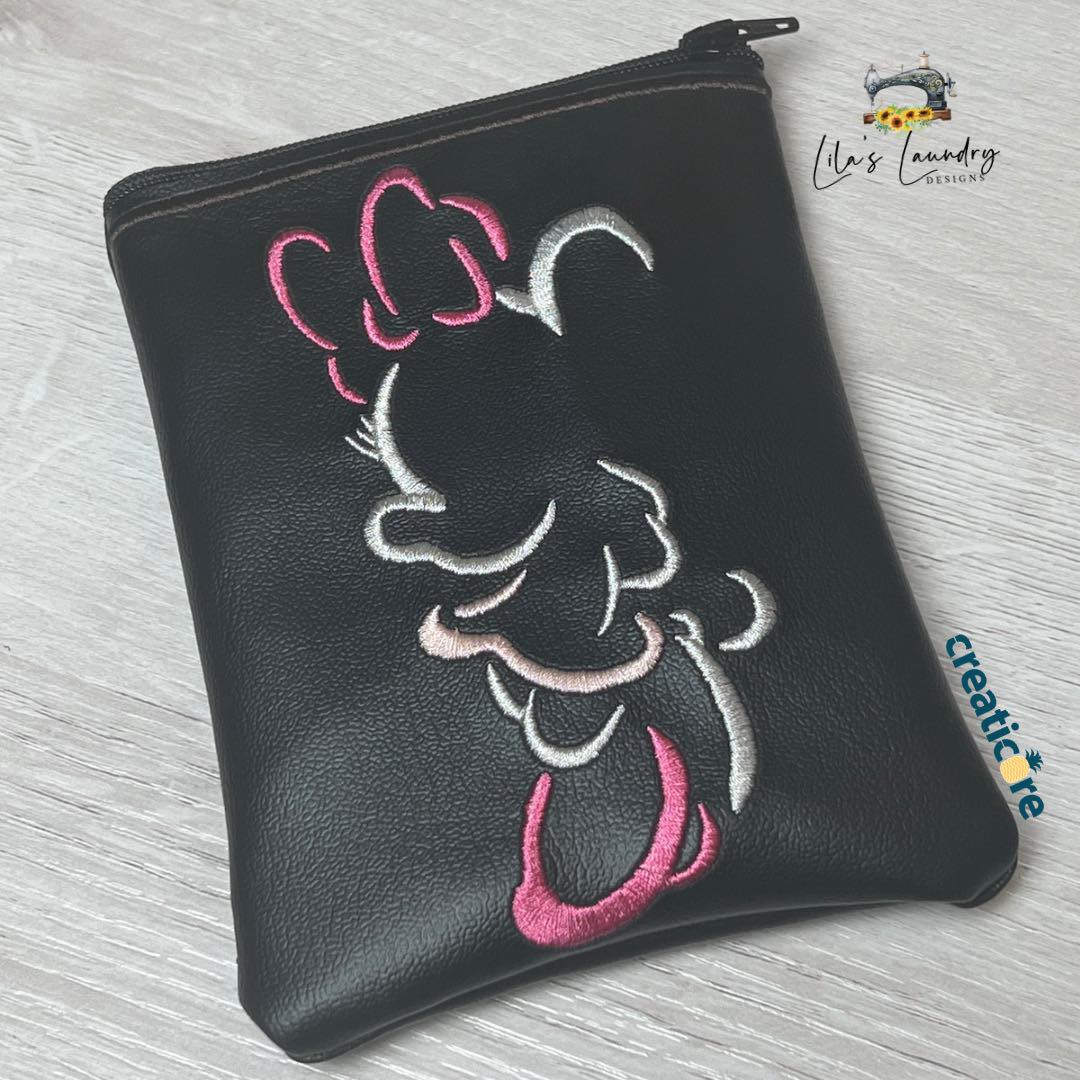 Minnie Zipper Bag - 2 sizes - Digital Embroidery Design