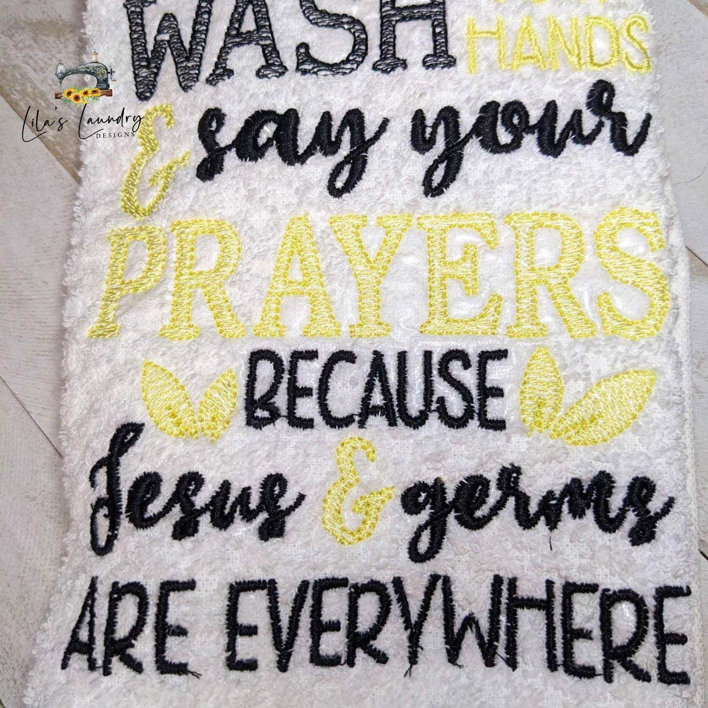 Jesus and Germs - 3 sizes- Digital Embroidery Design