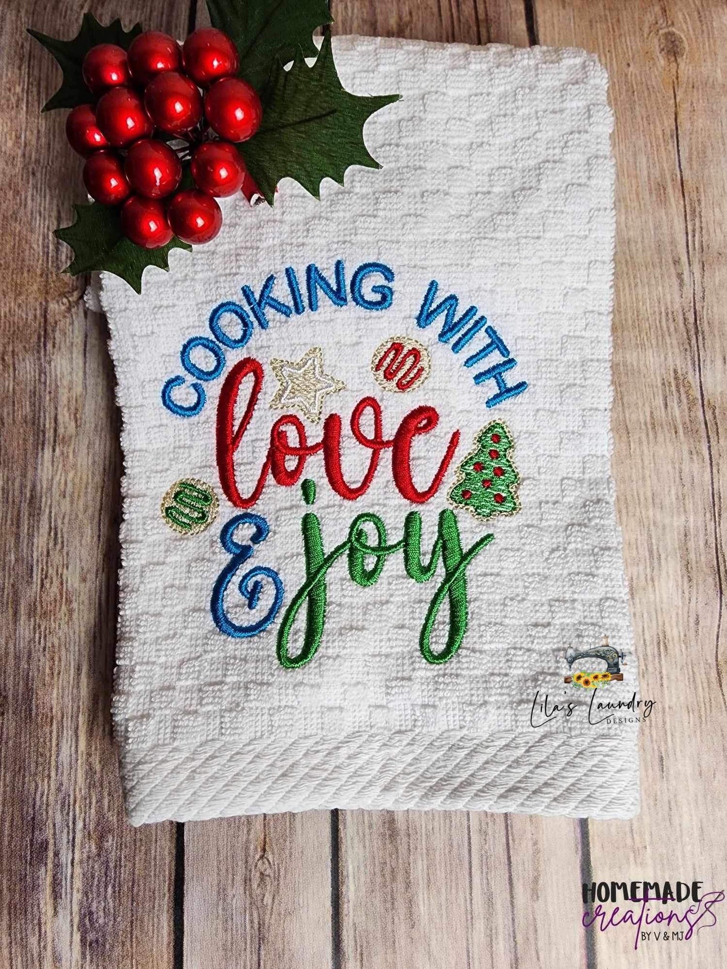 Cooking with Love & Joy - 4 sizes- Digital Embroidery Design