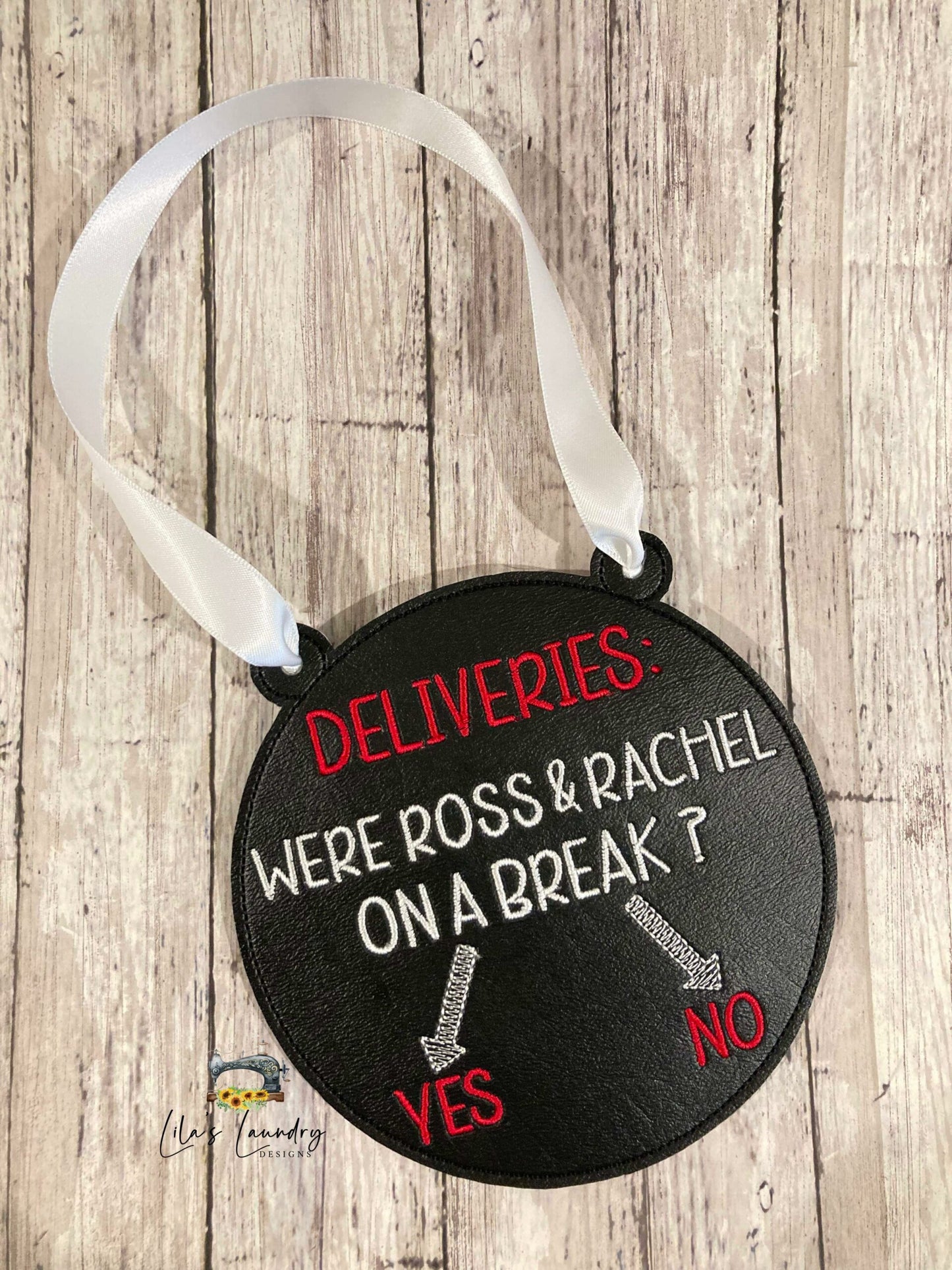 On A Break Door Sign - 3 sizes - Digital Embroidery Design