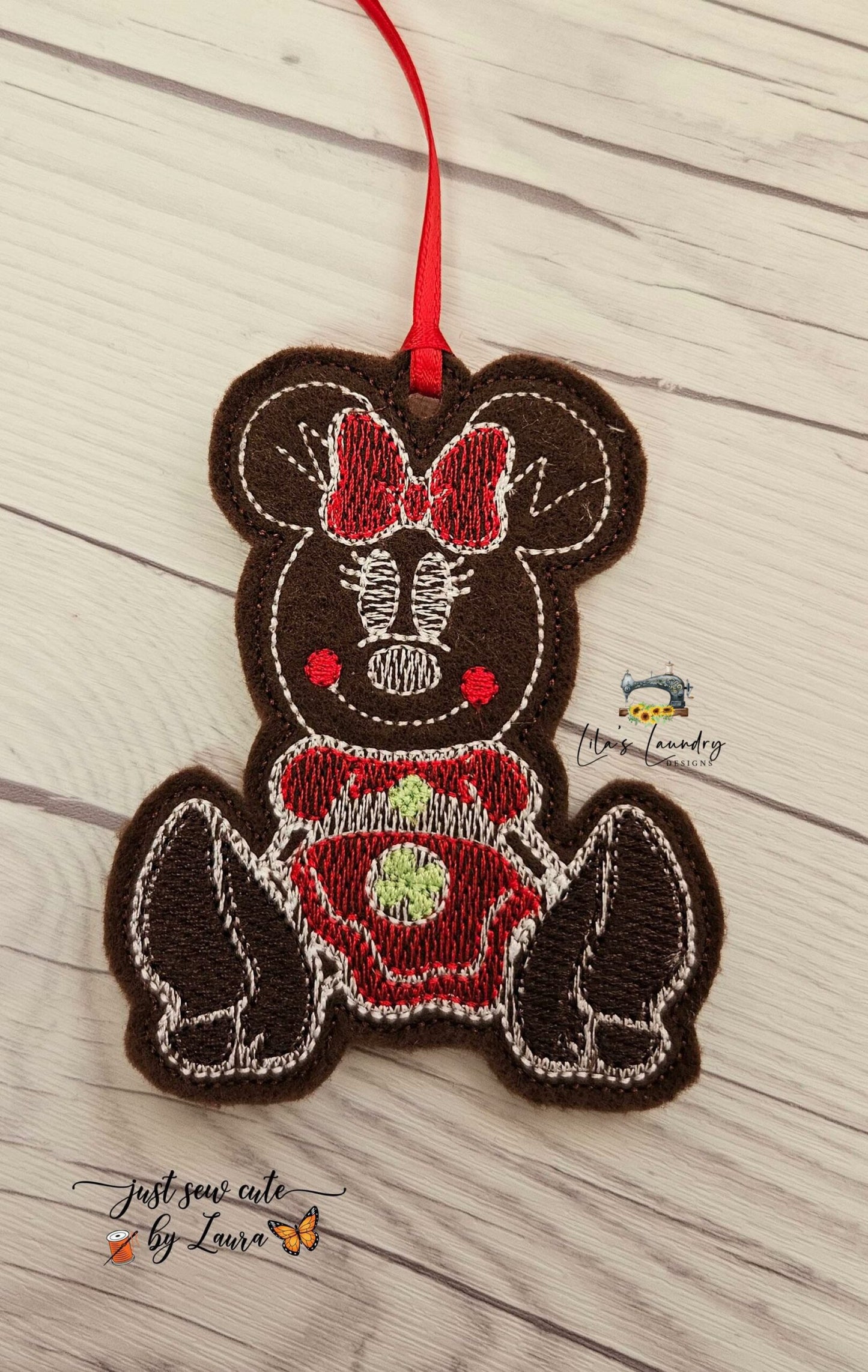 Mouse Friends Gingerbread Ornament Set - Digital File - Embroidery Design