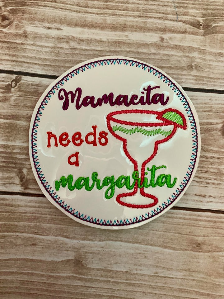 Mamacita Needs a Margartia Coaster - DIGITAL Embroidery DESIGN