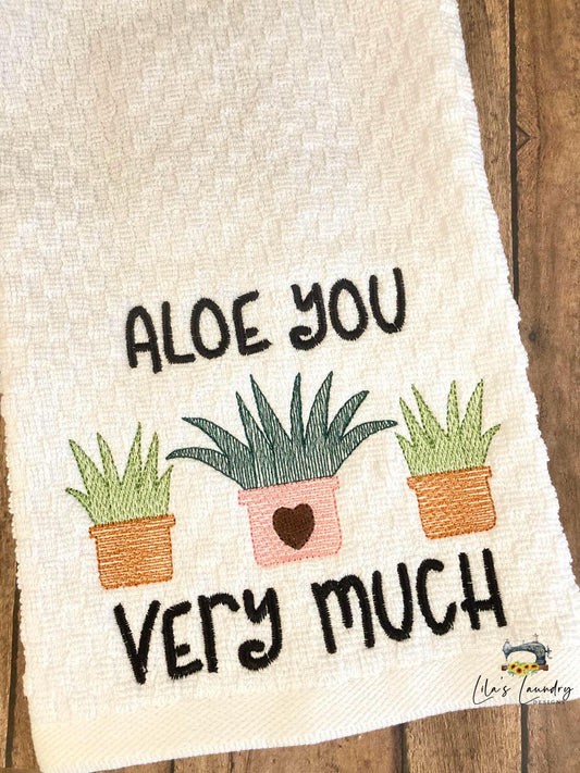 Aloe You Very Much - 4 Sizes - Digital Embroidery Design