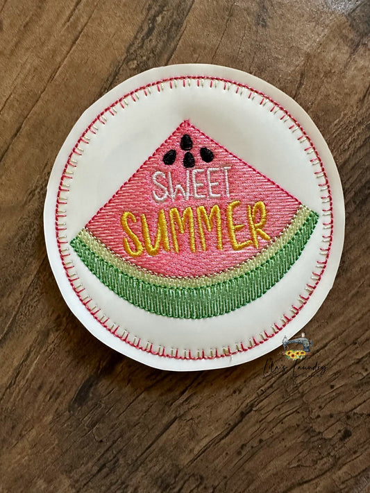 Sweet Summer Coaster - Digital Embroidery Design